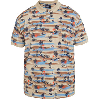 North Latitude / North Latitude Denim All over printed pique polo Polo SS 0730 SAND
