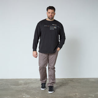 North Latitude / North Latitude Denim HEAVY T-SHIRT WITH PRINT LS T-shirt LS 0099 Black