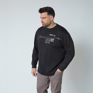 North Latitude / North Latitude Denim HEAVY T-SHIRT WITH PRINT LS T-shirt LS 0099 Black