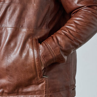 North Latitude / North Latitude Denim LEATHER JACKET Jacket 0742 Copper Brown