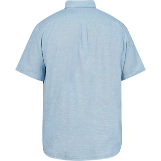 North Latitude / North Latitude Denim North Latitude melange linen shirt Shirt SS 0540 Mid Blue