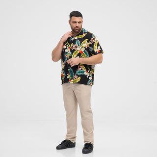 North Latitude / North Latitude Denim NORTH allover printed shirt Shirt SS 0099 Black