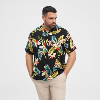 North Latitude / North Latitude Denim NORTH allover printed shirt Shirt SS 0099 Black