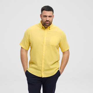 North Latitude / North Latitude Denim NORTH linen cotton shirt Shirt SS 0400 Yellow