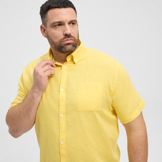 North Latitude / North Latitude Denim NORTH linen cotton shirt Shirt SS 0400 Yellow