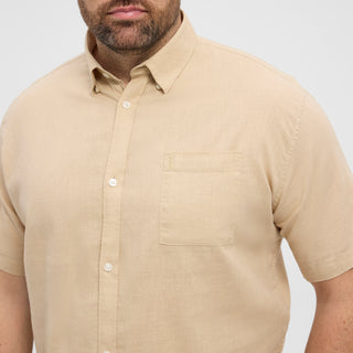 North Latitude / North Latitude Denim NORTH linen cotton shirt Shirt SS 0731 Sand Melange