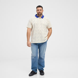 North Latitude / North Latitude Denim NORTH printed pique polo Polo SS 0001 Off White