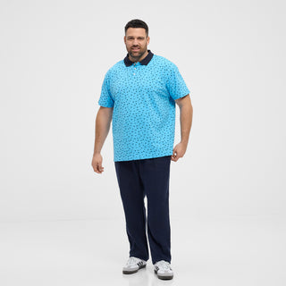 North Latitude / North Latitude Denim NORTH printed pique polo Polo SS 0530 Turquoise