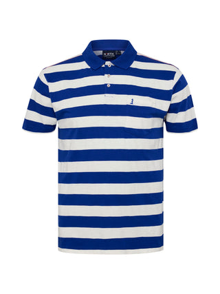North Latitude / North Latitude Denim NORTH striped polo Polo SS 0570 Cobolt Blue