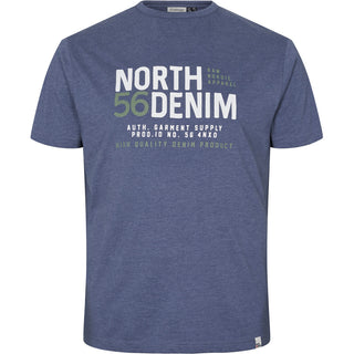 North Latitude / North Latitude Denim North 56Denim Printed T-shirt T-shirt 0555 Blue Melange