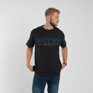 North Latitude / North Latitude Denim North 56°4 Printed T-shirt T-shirt 0099 Black