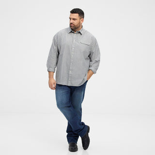 North Latitude / North Latitude Denim North Latitude Denim striped shirt Shirt LS 2573 Bottle Green