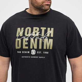 North Latitude / North Latitude Denim North latitude Denim Printed logo tee T-shirt 0099 Black
