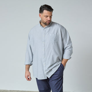 North Latitude / North Latitude Denim OXFORD SHIRT STRIPED S2 LS Shirt LS 0680 Dark Green