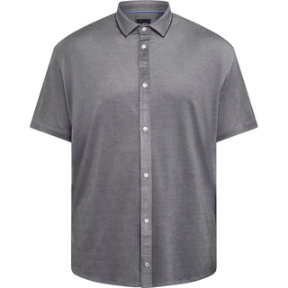 North Latitude / North Latitude Denim Pique Shirt Melange SS Shirt SS 0580 Navy Blue