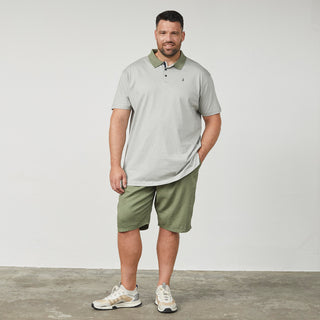 North Latitude / North Latitude Denim Striped yarn dyed polo Polo SS 0660 Olive Green