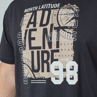 North Latitude / North Latitude Denim T-SHIRT T-shirt 0099 Black
