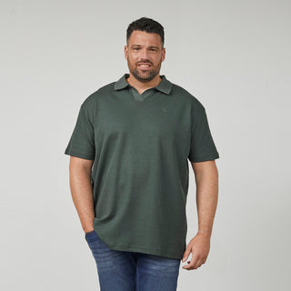 North Latitude / North Latitude Denim V-neck polo Polo SS 2640 Dark Dust Green